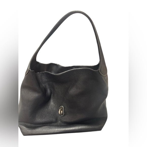 Dooney & Bourke Black Leather Hobo Bag - Picture 3 of 8